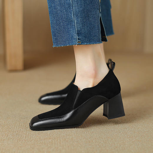 【预售5天】优雅个性，里外全皮爆款深口单鞋DB&M5830 商品图8