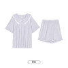 都市丽人生活家居春夏睡衣女针织人棉提花家居服薄款短袖短裤女士针织套装LH42E7 商品缩略图14