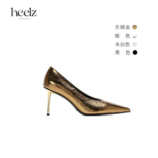 heelz设计师手工鞋履 ｜深V高跟奶奶鞋金属跟75mm 商品图0