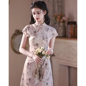 新式复古，少女中国风提花旗袍春夏季新款改良旗袍连衣裙BJS-2030