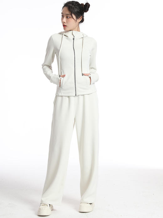 哈瓦塔砂洗舒适加厚阔腿休闲运动套装H340104+H321153 商品图8