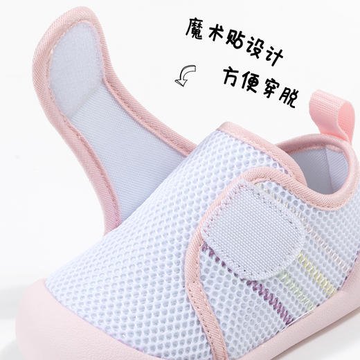 贝贝怡婴儿学步鞋防滑稳步鞋小童魔术贴春秋单鞋宝宝网面透气鞋子ZB1DX002 商品图5
