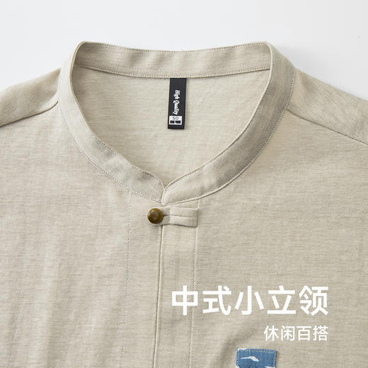 【新款DDY】大依优型大码立领中式短袖衬衫加肥加大男装大号大码衬衣上衣男士绅士商务休闲半袖夏季 商品图3