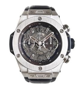 【95新正品】HUBLOT宇舶BIG BANG系列缎面抛光钛金属45MM日期显示计时自动机械机芯男表411.NX.3170.LR  260721TJ27