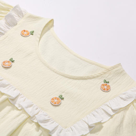 都市丽人好睡好眠春夏睡衣女软绵绵家居服薄款短袖短裤女士套装LH42E4 商品图5