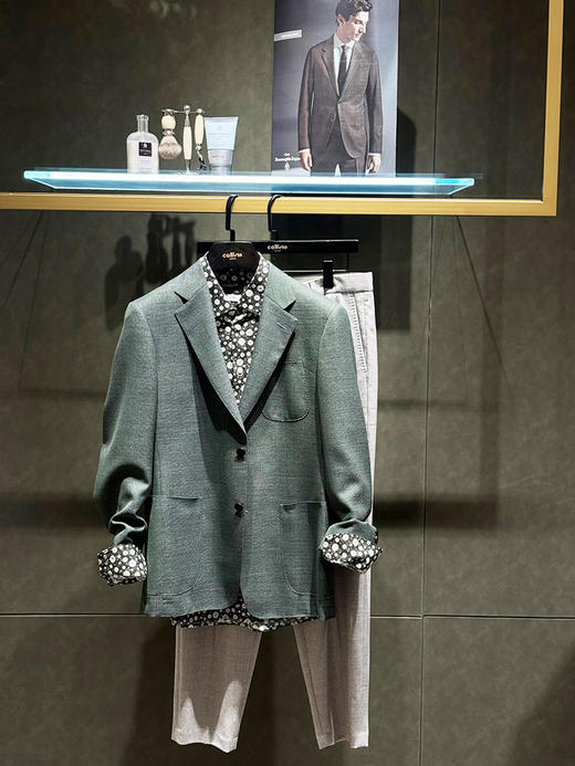 【限量1件】callisto绿色设计师推荐款单西 FSFJK903D 商品图0