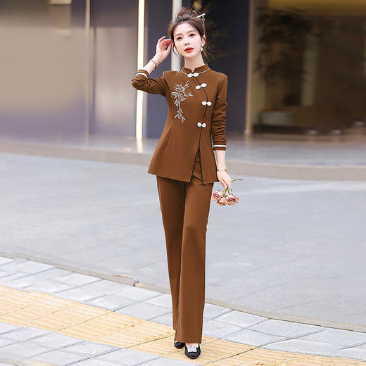 春季新款，女装时尚气质新中式盘口刺绣套裙HR-HMQY5172 商品图8