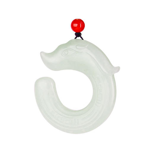 古意红山和田玉龙型吊坠 雕工精细 纹饰简洁清晰 匠心工艺 商品图4