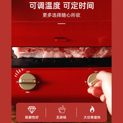 BRUNO进口大型三明治机早餐机家用烤面包吐司机多功能煎肉一体机 商品图3