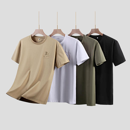 【一口价】【纯棉】【新款DK】大依优型大码圆领短袖T恤加肥加大弹力透气宽松休闲男装半袖上衣 商品图1