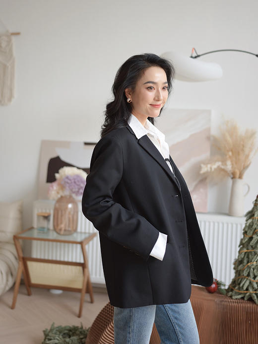 简约宽松版 羊毛西装外套 商品图1