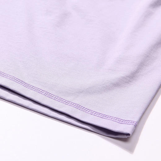 都市丽人舒适外出春夏睡衣女32支CVC单面家居服薄款短袖七分裤女士套装LH42D6 商品图10