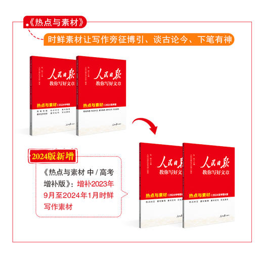 人民日报教你写好文章·技法与指导/热点与素材/金句与使用（2024高考版/中考版） 商品图2