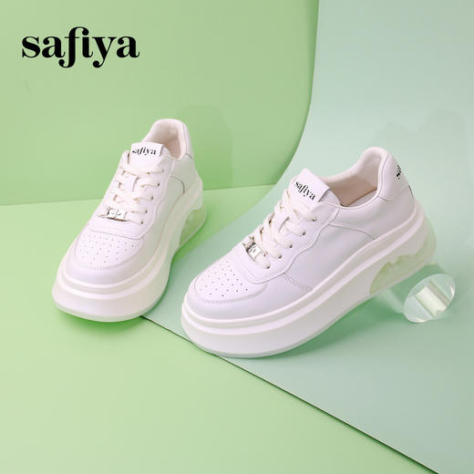 超值精选|Safiya/索菲娅2024圆头厚底百搭休闲系带板鞋 SF33912226 商品图0
