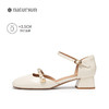 natursun凉鞋女夏季外穿软底法式方头小跟鞋舒适气质单鞋N24231320 商品缩略图1
