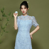 新中式女装，新款中国风气质鱼尾改良蕾丝旗袍连衣裙OY-24126 商品缩略图2