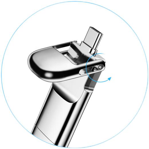 忆捷256GB USB3.0 HS-C02极速固态U盘 Type-C双接口 读速高达530MBs 写420MBs 手机固态硬盘优盘 商品图1