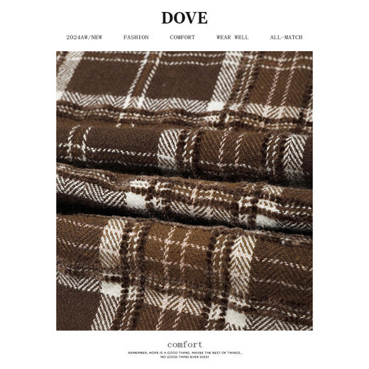 【复古繁花】老板娘高定立体复古磨毛工艺格子衬衫百搭款 商品图4