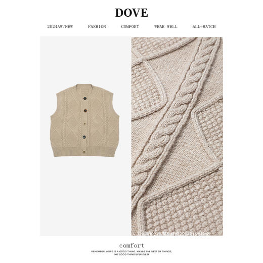 【小马甲-春日限定】老板娘定制2024春新款复古造型搭配针织马甲 商品图3