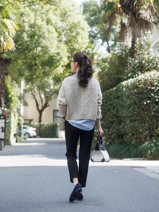 “神裤返场” 九分高腰高弹 直筒西装裤 商品图3