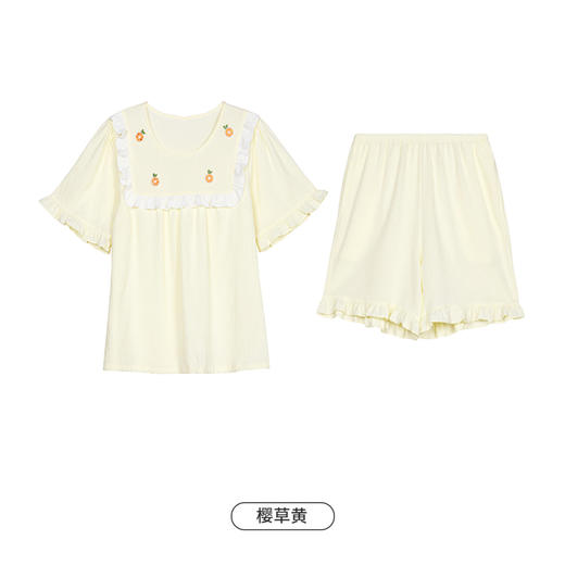 都市丽人好睡好眠春夏睡衣女软绵绵家居服薄款短袖短裤女士套装LH42E4 商品图9