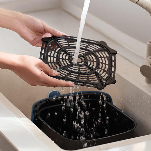 九阳（Joyoung）空气炸锅大容量不用翻面蒸汽嫩烤家用智能无油不粘电炸锅薯条机KL50-V525【5L蓝色双旋钮】 商品图2