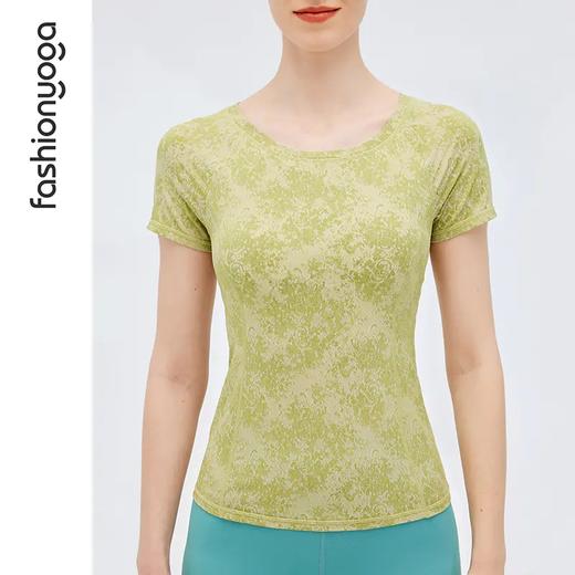 凡圣瑜伽简约雅致舒适三分袖F12305 商品图4