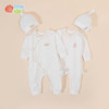 新生儿衣服春秋款婴儿连体衣纯棉和尚服初生宝宝哈衣爬服+婴儿帽ZB1DL007 商品缩略图1