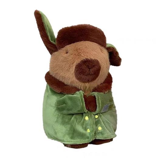 东北军大衣卡皮巴拉公仔玩偶卡皮吧啦花棉袄 商品图8