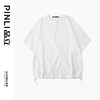 PINLI品立2024夏季新款连肩袖圆领宽松立体提花短袖T恤男士上衣潮B242111004 商品缩略图5