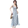 夏季新款【法式甜美温柔风 格子吊带连衣裙女】复古无袖收腰茶歇中长裙 商品缩略图4