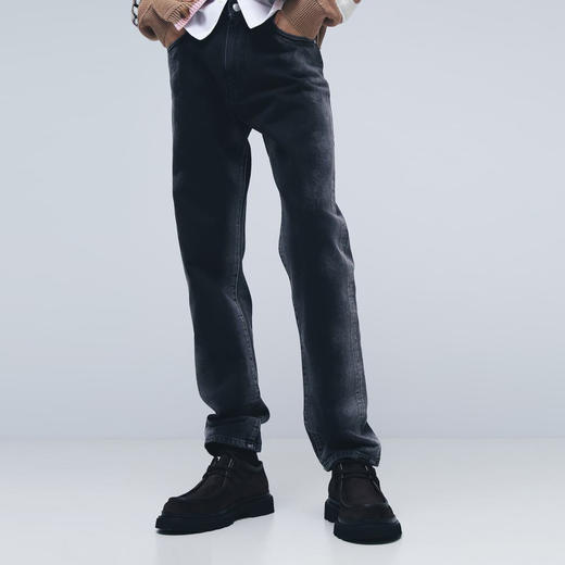 GCDS 男士棉质休闲牛仔裤 黑色 FW23M35000402 商品图1