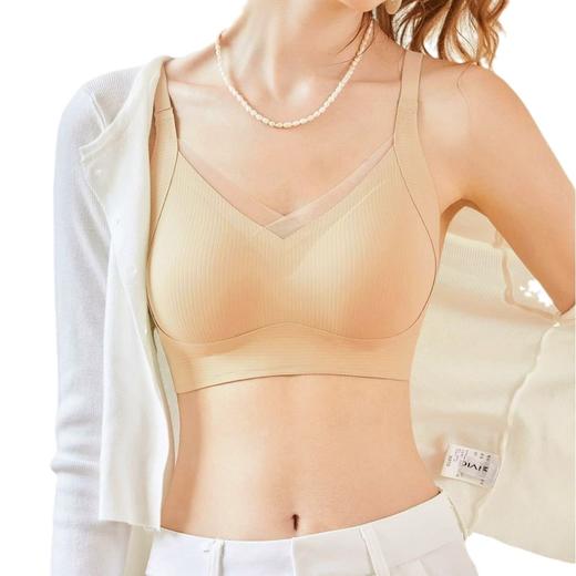 反重力裸感无痕无钢圈内衣女软支撑舒适收副乳小胸聚拢固定杯文胸 商品图4