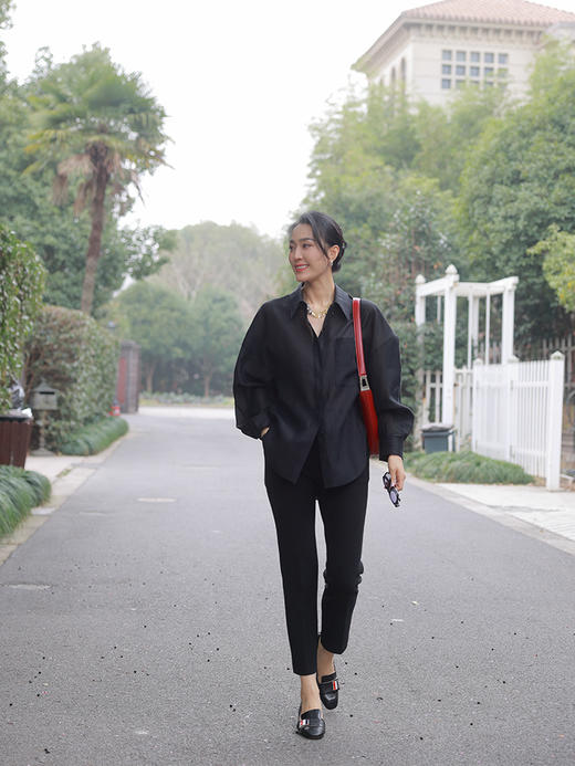 “神裤返场” 九分高腰高弹 直筒西装裤 商品图5