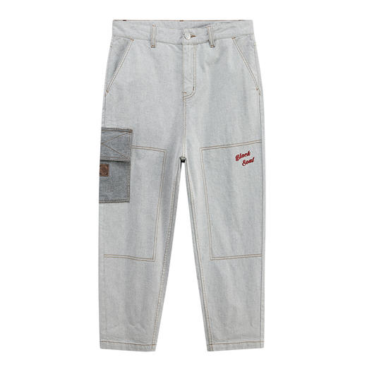 ONIARAI/鬼洗24春夏新品方形压线复古牛仔拼接男士长裤 24B4433 商品图2