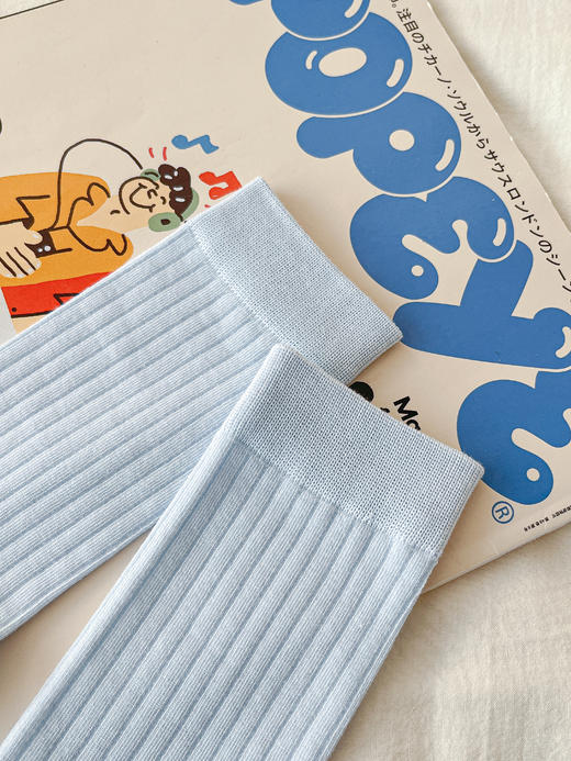 【YW】无忧购（29/5双）春夏韩系ins风超薄竖条纹抗起球中筒堆堆袜8816（截单后7天发货) 商品图12