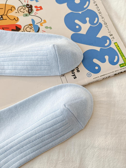 【YW】无忧购（29/5双）春夏韩系ins风超薄竖条纹抗起球中筒堆堆袜8816（截单后7天发货) 商品图14