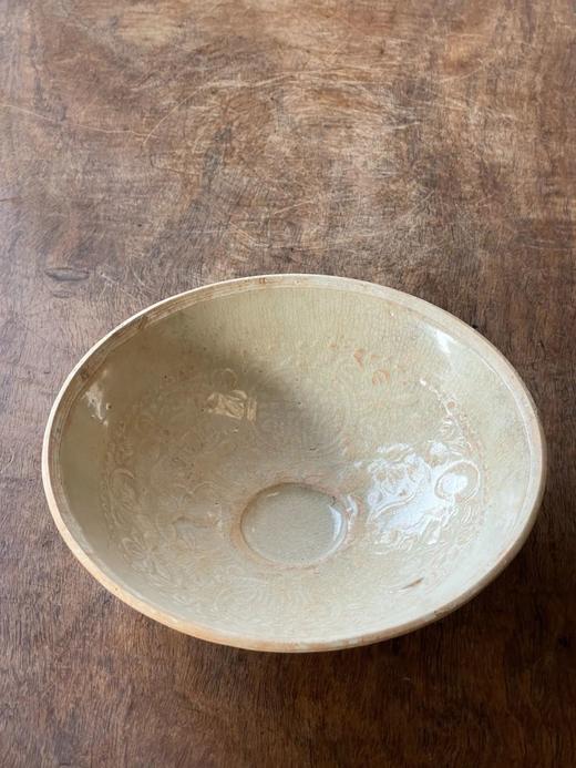 影青印花娃娃花卉纹碗，顺丰包邮 商品图1