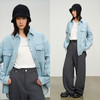 【郭碧婷同款】UMILAB【半数】优质100%长绒棉菱形格肌理感廓形衬衫外套BC716H 商品缩略图3