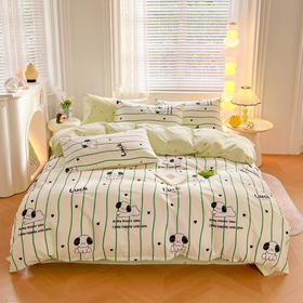 利路米家纺24年新款全棉印花四件套线条小狗