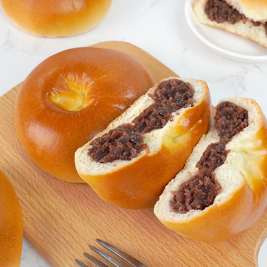 🔥🔥🔥山姆火到要抢的红豆包来了！限时买一赠一啦！！ 【怪力食厂】绵软细腻的红豆沙🫘，多多多到爆浆，一口超满足🥰🥰。面包软fufu有韧性，老人小孩👵👧都爱吃，打工人，宝妈，学生党必备 商品图4