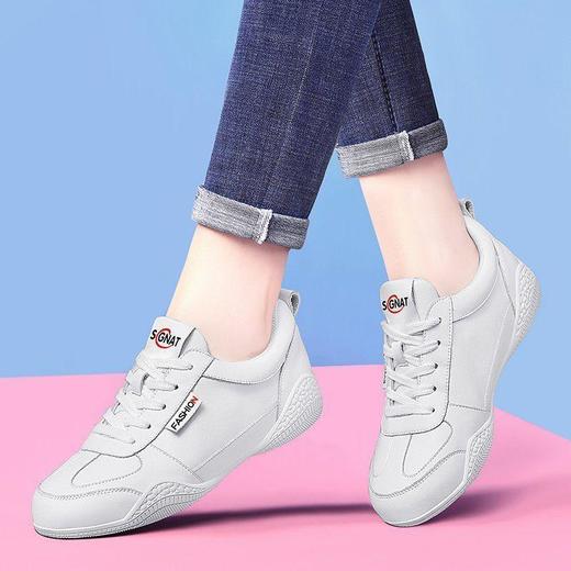 TZF-小白鞋女新款女舒适系带运动厚底百搭板鞋ins潮女鞋 商品图0