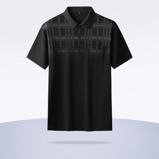 【桑蚕丝】【新款DK】大依优型大码男装口袋短袖Polo衫翻领加肥加大透气吸汗夏季上衣半袖t恤夏装 商品图1