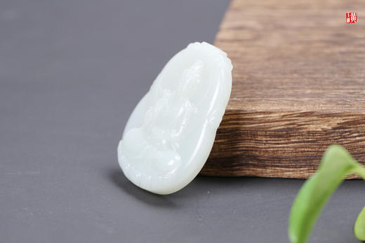 和田羊脂白玉【观音】 配精美挂绳 商品图5