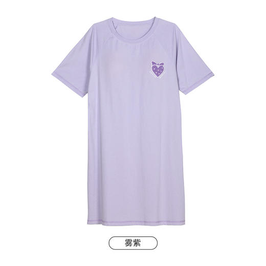 都市丽人生活家居春夏睡衣女32支CVC单面家居服薄款短袖裙女士睡裙LH46D7 商品图8