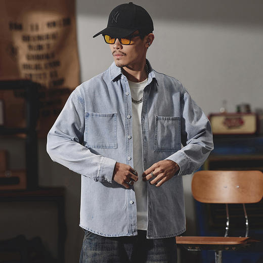 【新款DQ】大依优型大码牛仔外套新款牛仔衣青年百搭上衣潮款加肥加大胖子 商品图3