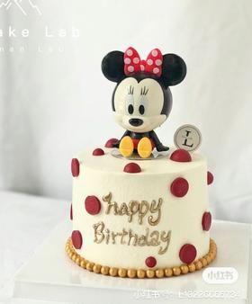 【臻品系列】---半翻糖【简约款米妮】蛋糕