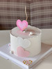 粉色爱心装饰蛋糕（图片蜡烛非默认提供需要自己选） 商品缩略图1