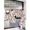 【国潮风升级款冰丝居家服】闺蜜小主蔷薇花蕾丝水墨画四件套舒适宽松家居服 商品缩略图1