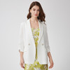 EITIE爱特爱春季新款气质通勤高级白色休闲西装外套A2403309 商品缩略图1